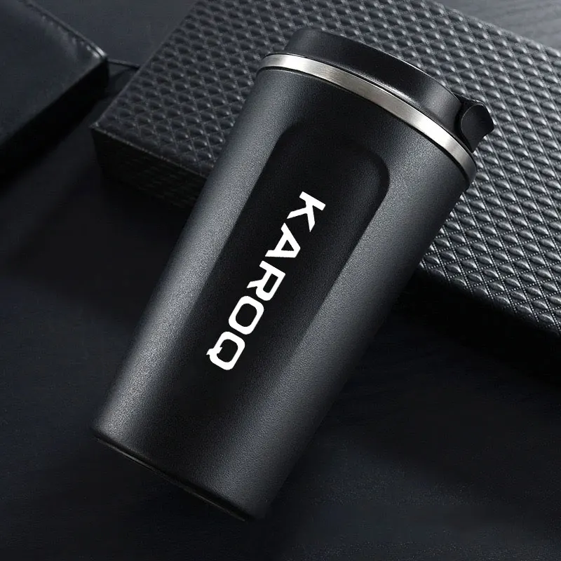 

Car Stainless Steel Temperature Display Coffee Cup Thermal Mugs For Skoda KAROQ car Accessories