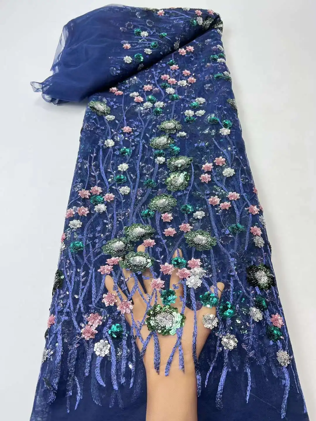 

Красивые бусины, смешанные блестки, искусственная ткань высокого качества 19H-12112, вышитая африканская сетка для женского вечернего платья