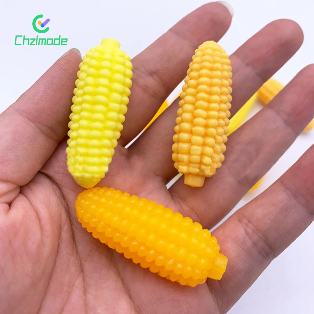 

3PCS Dollhouse Artificial Corn Mini Ornaments PVC Miniature Corns Scale Model Simulation Models Home Crafts Desktop Decoration