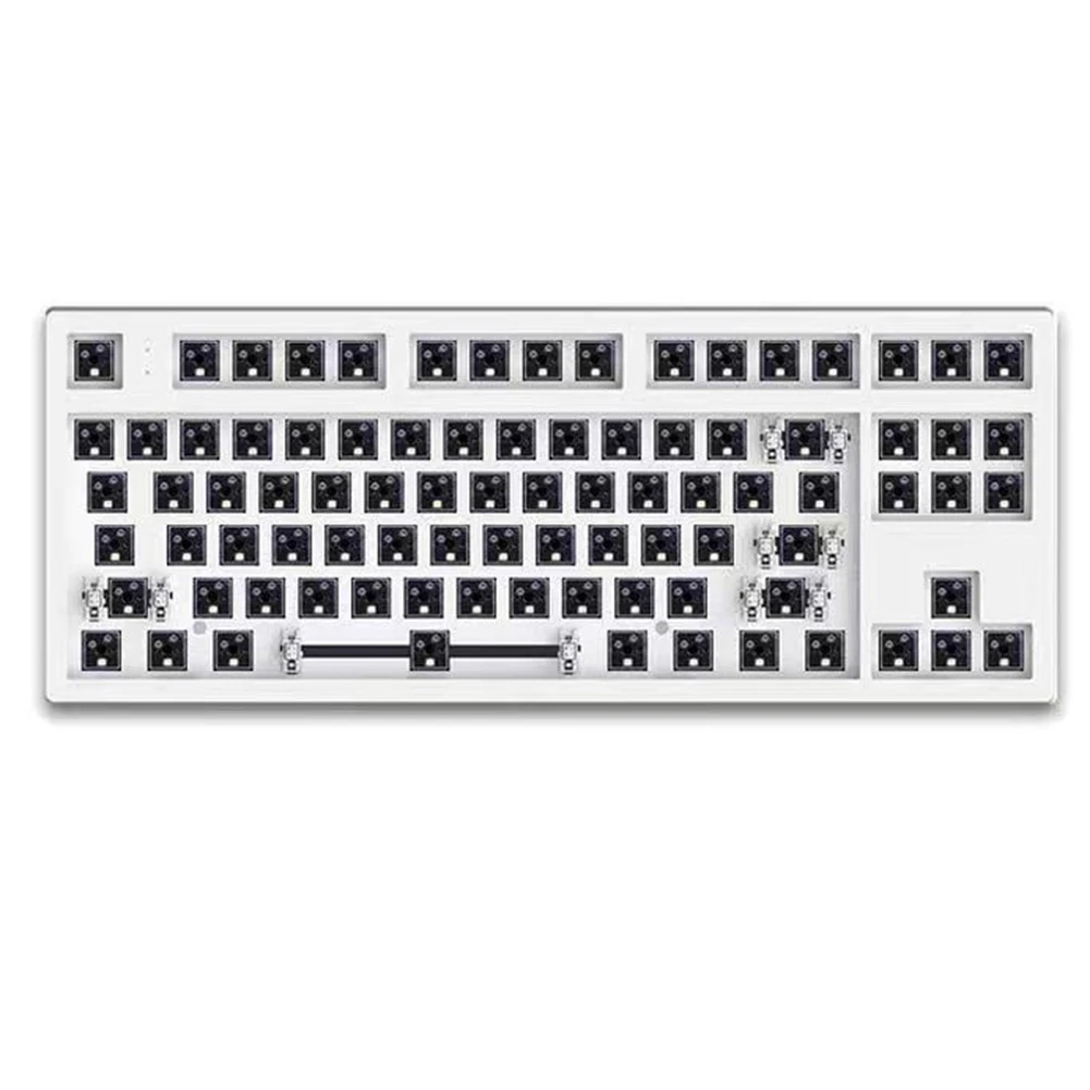 

MK870 x 80% KIT Pcb 87Keys Custom Mechanical Keyboard Rgb Switch LEDs Hot Swapping Socket Type C Split Spacebar,White