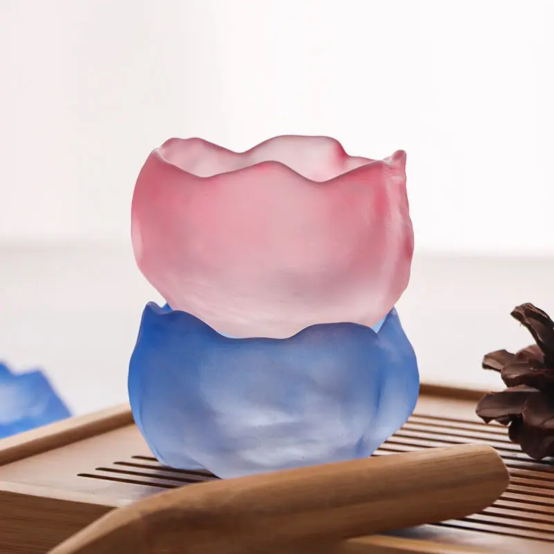 

Gradient Glass Tea Cup Frozen Burning Master Cup Household Japanese Kung Fu Shangshen Tea Cup Tea Cup Set cup coffee
