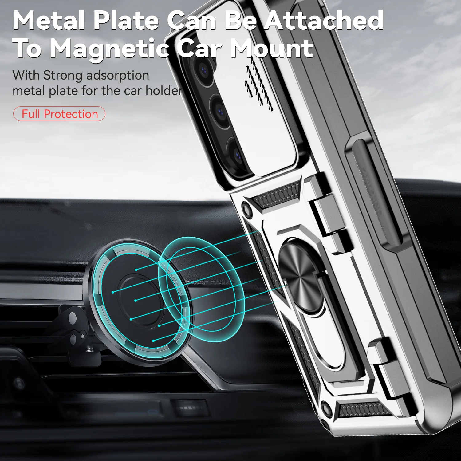 wstrząsoodporne etui na telefon Samsung Galaxy Z Fold4 Fold5 Fold6 Slide Push Window Lens Protection Back Cover with bracket