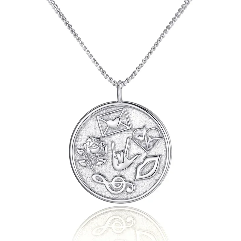 Женское Ожерелье TONGZHE из серебра 925 пробы с подвеской в виде букв звезды Луны