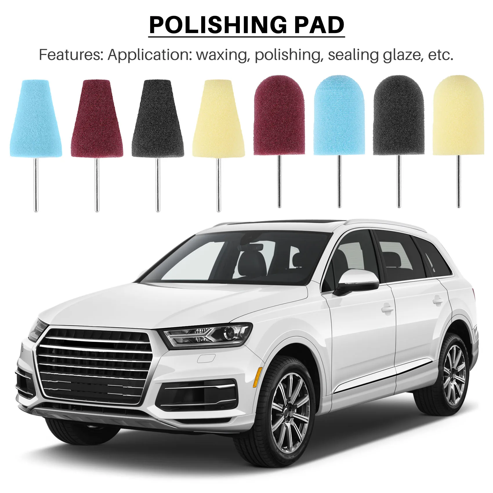 Флюоресцентная Губка Для Полировки Автомобиля конусная металлическая