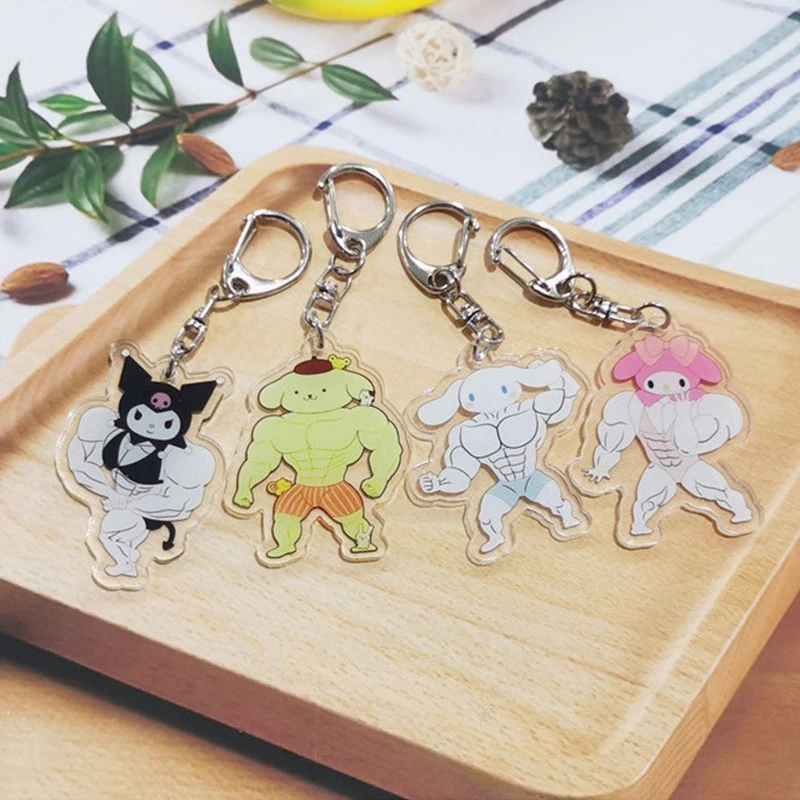 

Cartoon Kuromi Kawaii Acrylic Keychain Anti-Lost Keychain Student Bag Pendant Coin Purse Handbag Car Keyring Decoration Gifts