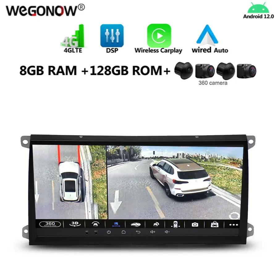 

Android 12.0 6G+128G Carplay Auto 8.8" IPS LTE Car DVD Player GPS Map WIFI Bluetooth RDS Radio For Porsche Cayenne 2003- 2010