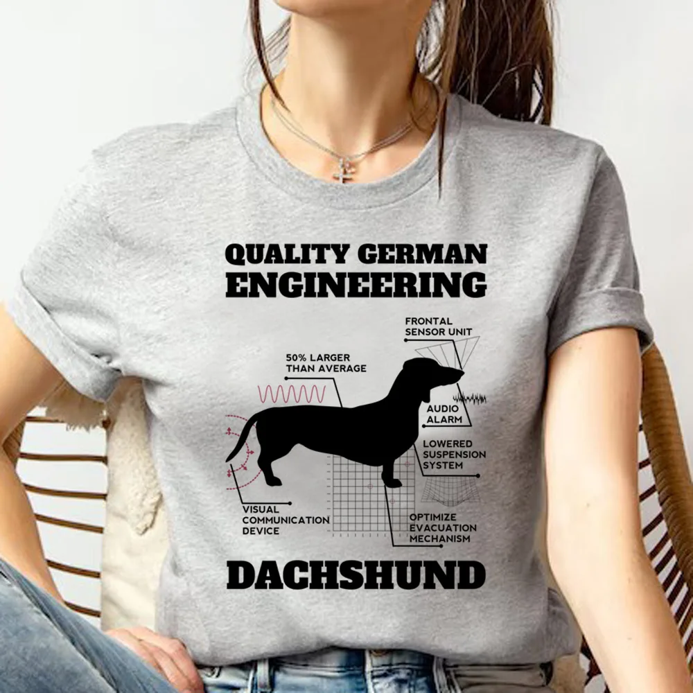 Футболка женская в стиле Харадзюку с принтом такса