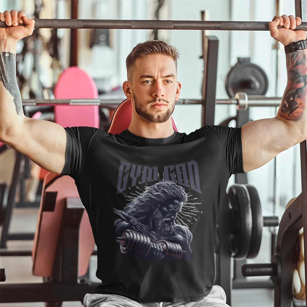 Футболка с принтом Греческого бога зеуса для тренировки как Бог футболка