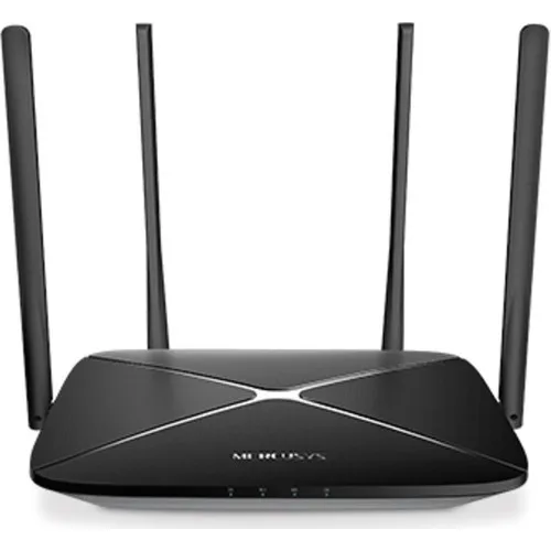 Mercusys AC12G AC 1200 Mbps Wireless Dual Band Gigabit Router-High Coverage-Black Color