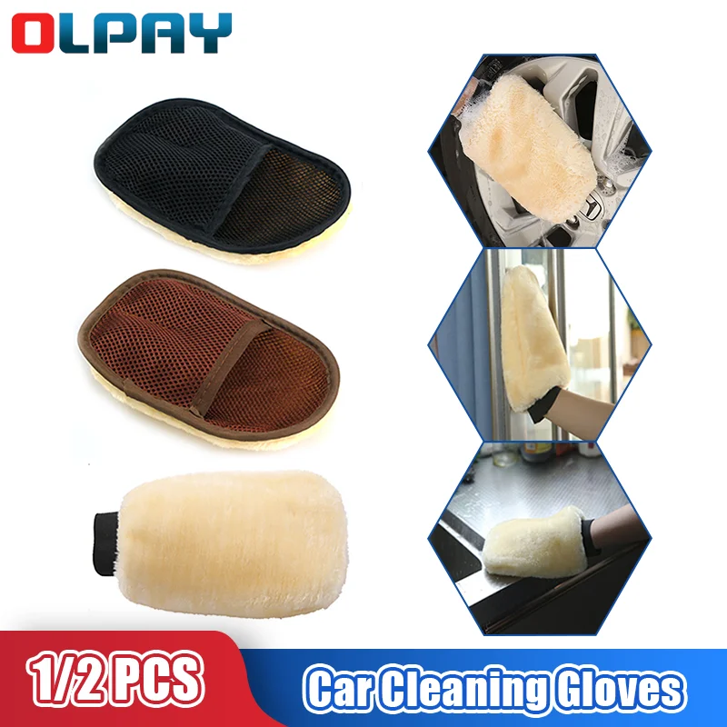 

Перчатки для чистки автомобилей шерстяное Полотенце Для Мойки автомобиля мотоцикла, кашемировая щетка для уборки дома, двусторонняя мягкая перчатка, домашние инструменты