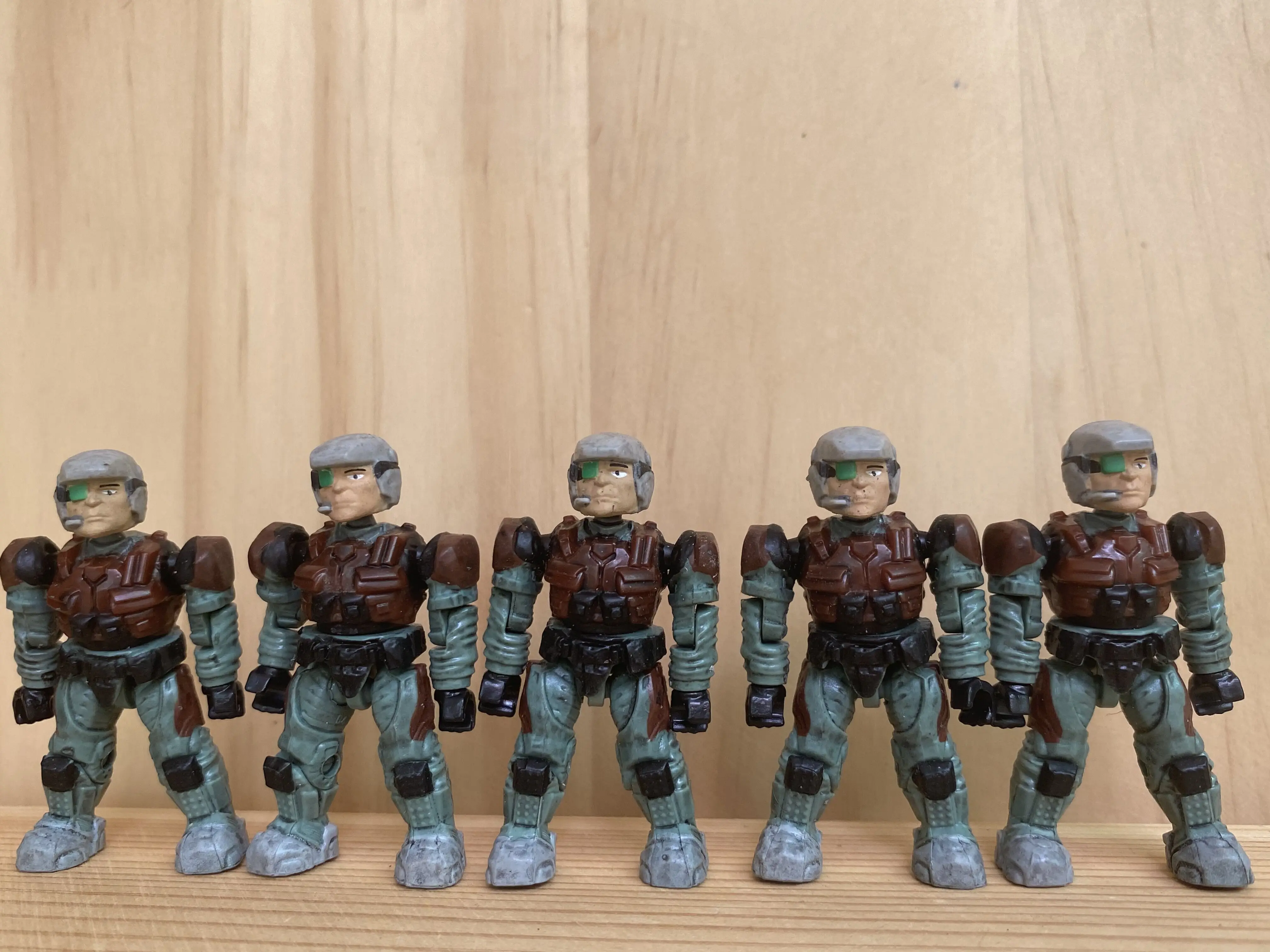 

LOT OF 5PCS (2 INCH) Mega Bloks Halo Construx UNSC Marine Trooper SPARTAN MASTER Action Figures