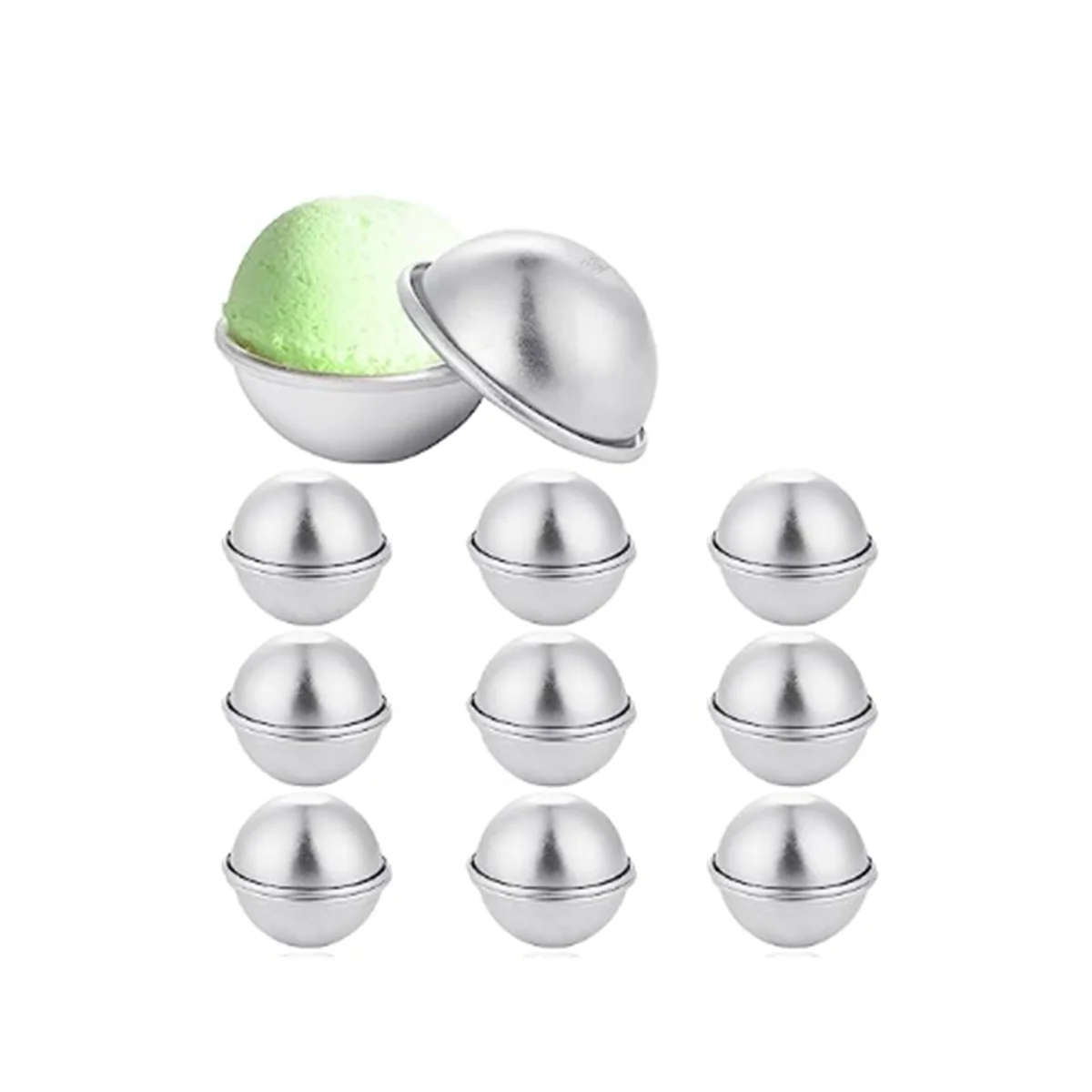 

20 штук, 10 комплектов, металлическая форма для шариков для ванной «сделай сам», товары для рукоделия, 5, 5 х2, 5 см