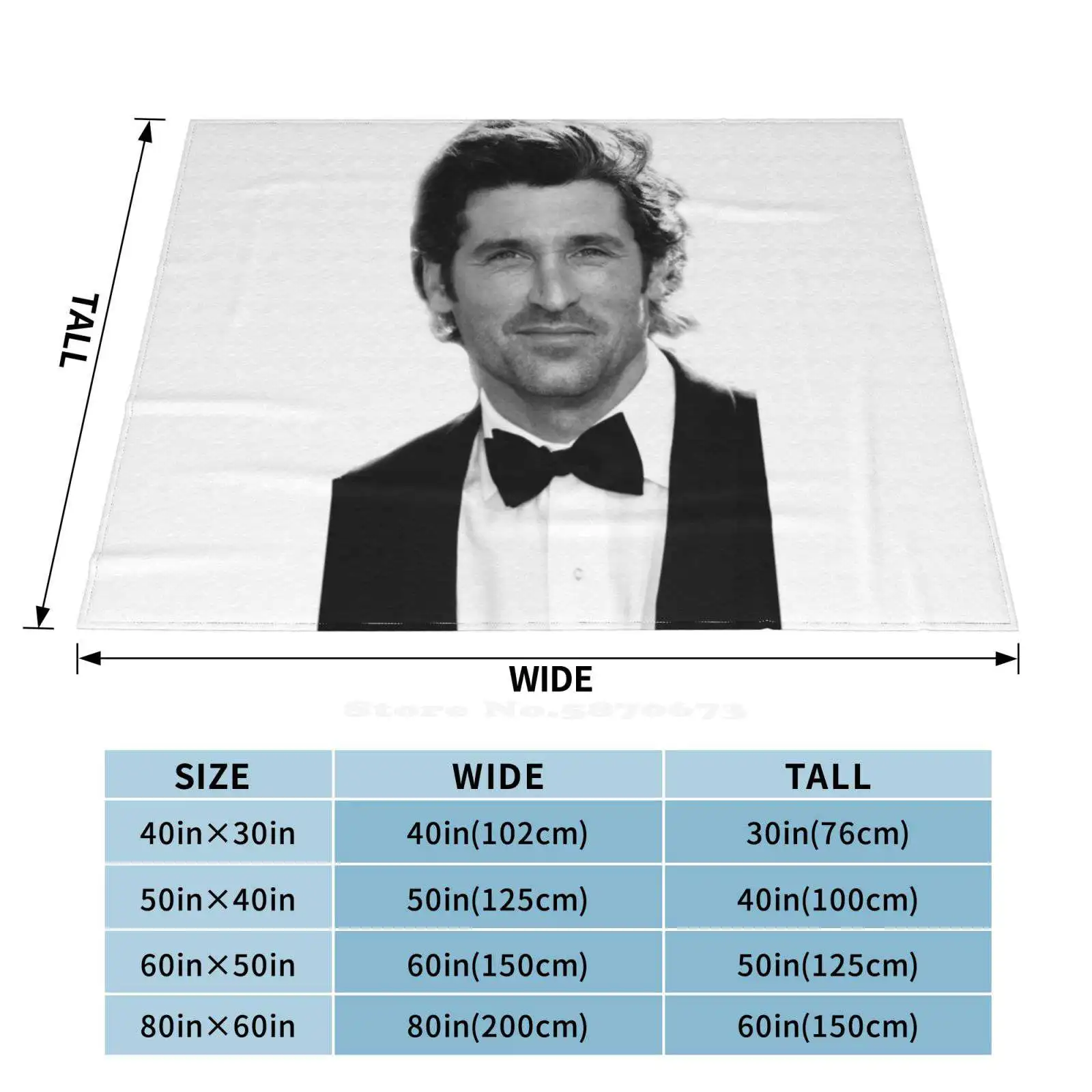 Патрик Демпси модное мягкое теплое одеяло Грейс Анатомия Дерек Пастух