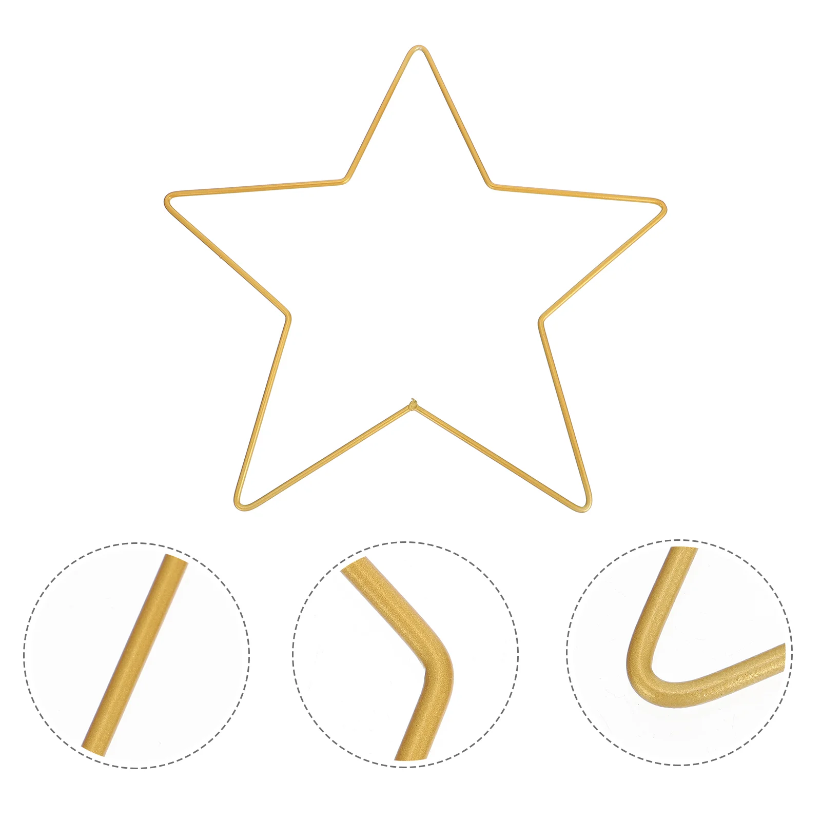 

Star Wreath Metal Frame Wire Wall Christmas Hoop Rings Floral Pentagram Shape Macrame Crafts Form Stars Dream Ring Craft Catcher