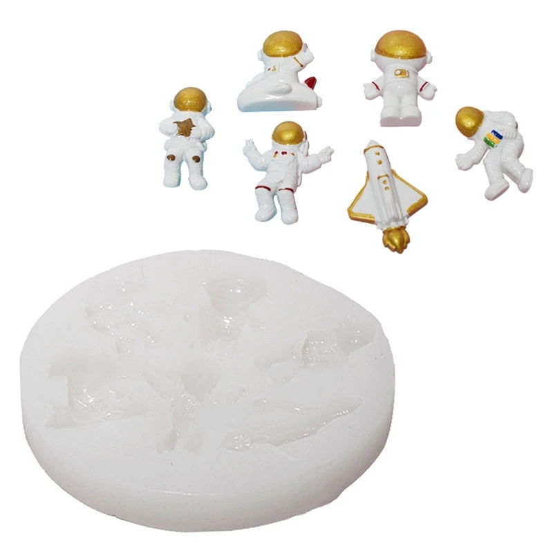 

Silicone Material Mousse Moulds Astronaut Shape Soap Mold for Baking Fondant