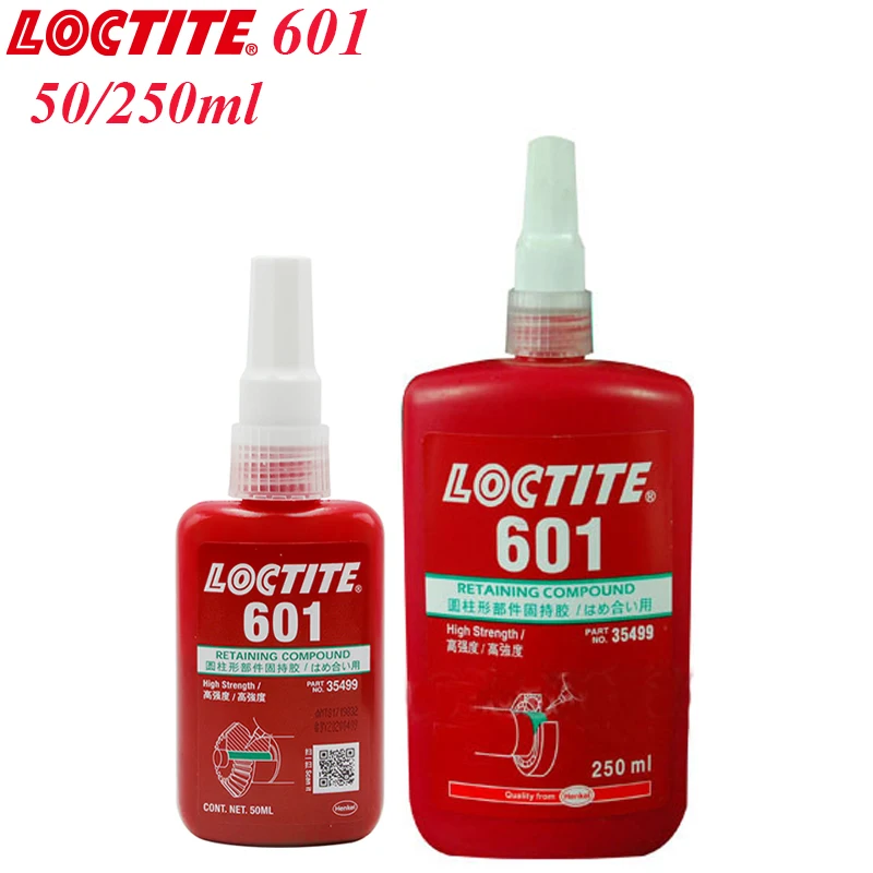 250 мл 50 Loctite 601 высокопрочный удерживающий клей с низкой вязкостью анаэробный