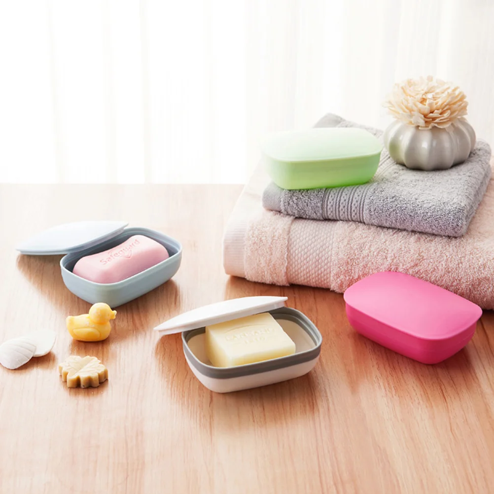 

Portable Soap Dish Waterproof Seal Soap Box Lightweight Soap Case Container with Lid for Bathroom Shower Home Outdoor