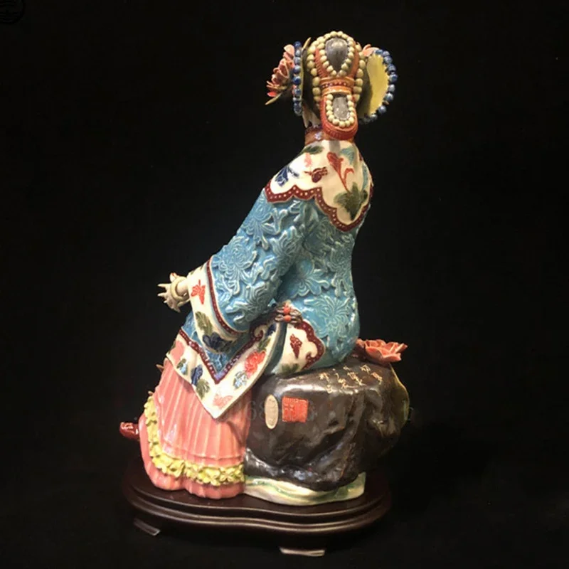 Hadiah Aksesori Dekorasi Rumah Tiongkok Keramik Patung Фигурка Gadis Klasik Wanita Cantik Seniors Kerajinan Meja