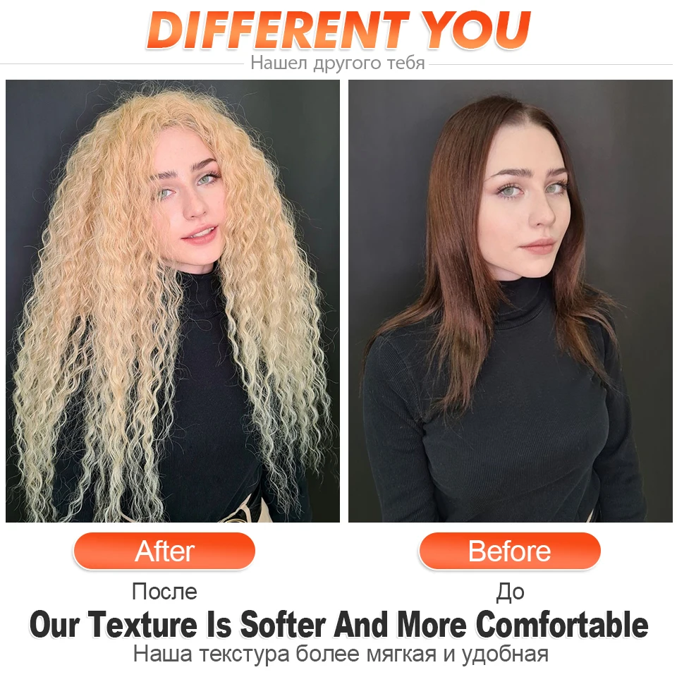 Ariel-X Curl Deep Wave Twist Crochet Hair Natural Synthetic Afro Curls Crochet Braids Ombre Braiding Hair Extensions For Women