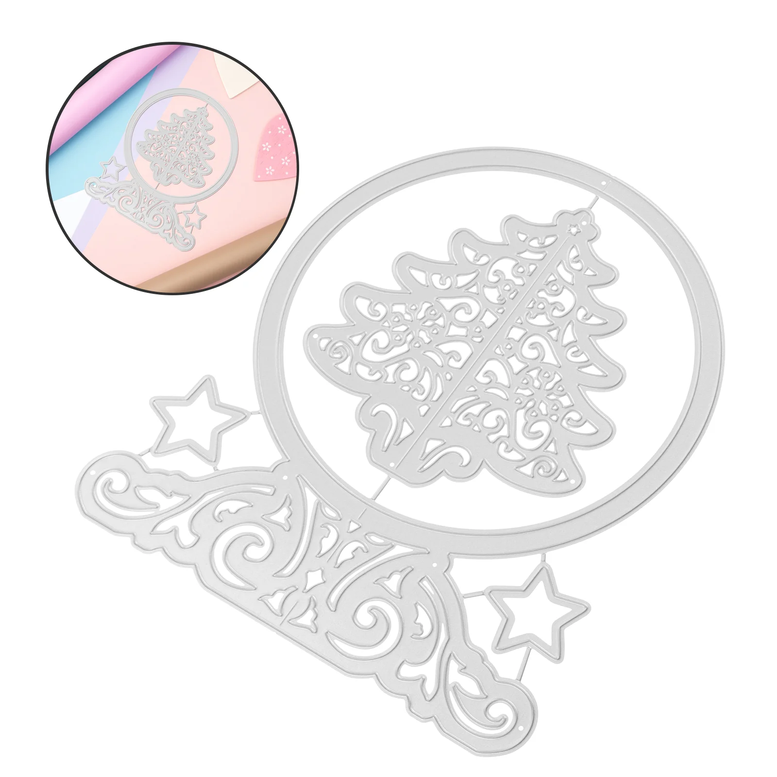 

Christmas Tree Die Scrapbooking Cutting Dies Cuts Card Making Decor Iron DIY Decore
