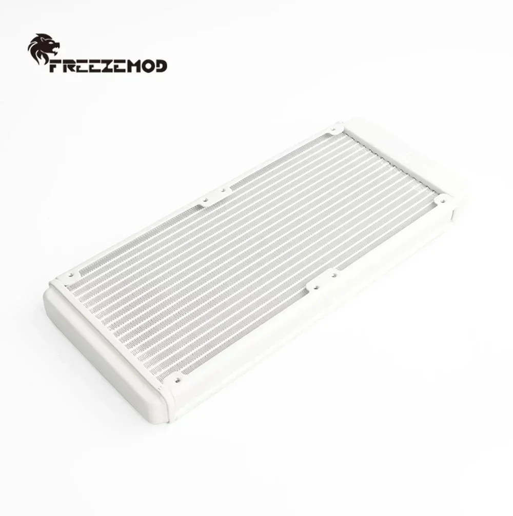 Фото FREEZEMOD 240 мм алюминиевый радиатор, 18 шт., труба G1/4, резьбовой интерфейс, белое рассеивание тепла и водяное охлаждение ПК MOD SR-LPZJ240 №5