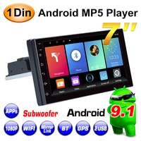 1 din android universal adjustable 7 inch touch screen car stereo radio fm quad core gps navigation apple carplay android auto