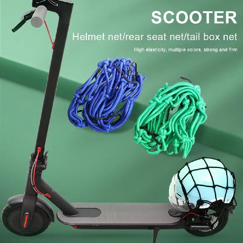 

Elasticated Bungee Cargo Luggage Package Net With 6 Hooks For Rear Bicycle Bag Basket Scooters Motorcycle Helmet Cargo Net New