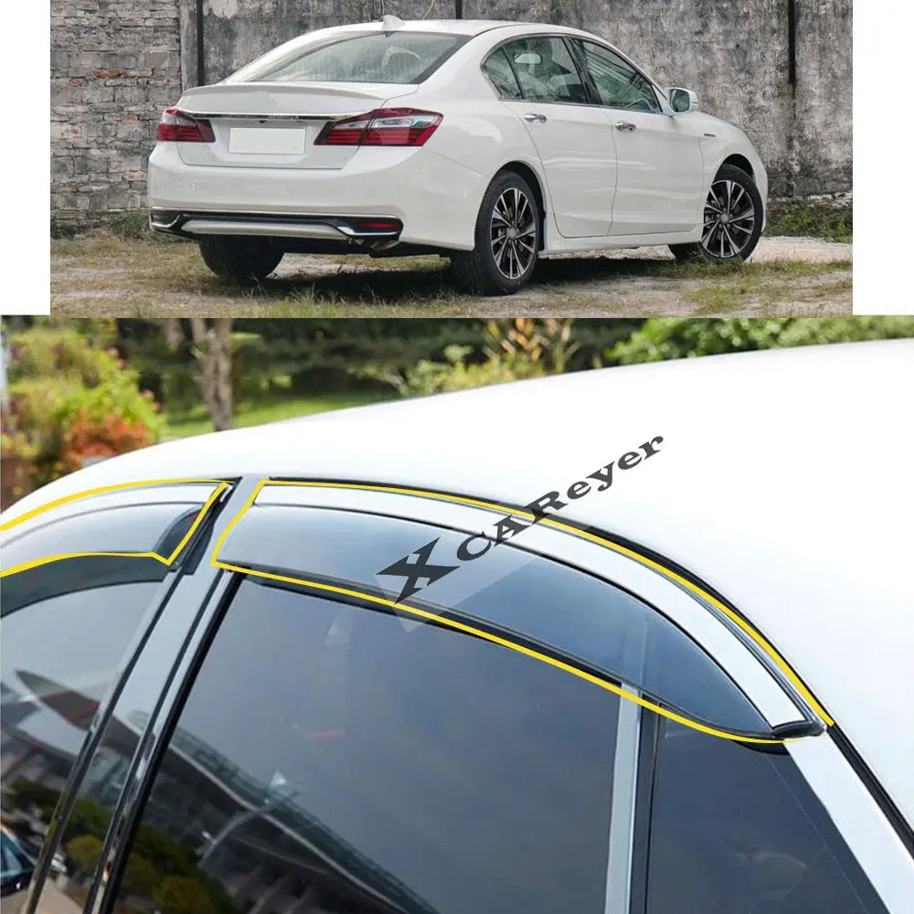 

For Honda Accord 9th 2014 2015 2016 2017 2018 Car Body Styling Sticker Plastic Window Glass Wind Visor Rain/Sun Guard Vent Parts