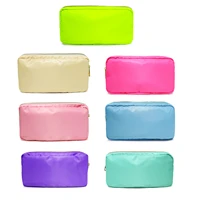 waterproof nylon durable toiletry bag solid cosmetic bag for makeup wash organizer holder with zipper beauty overnight case