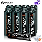 PALO AA Аккумуляторная батарея aa NiMH 1,2 V 3000mAh Ni-MH 2A предварительно заряженная батарея с низким саморазрядом Aa батареи для игрушки камеры