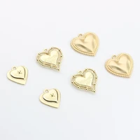 10pcslot zinc alloy matte heart charms pendant for diy fashion jewelry making finding accessories