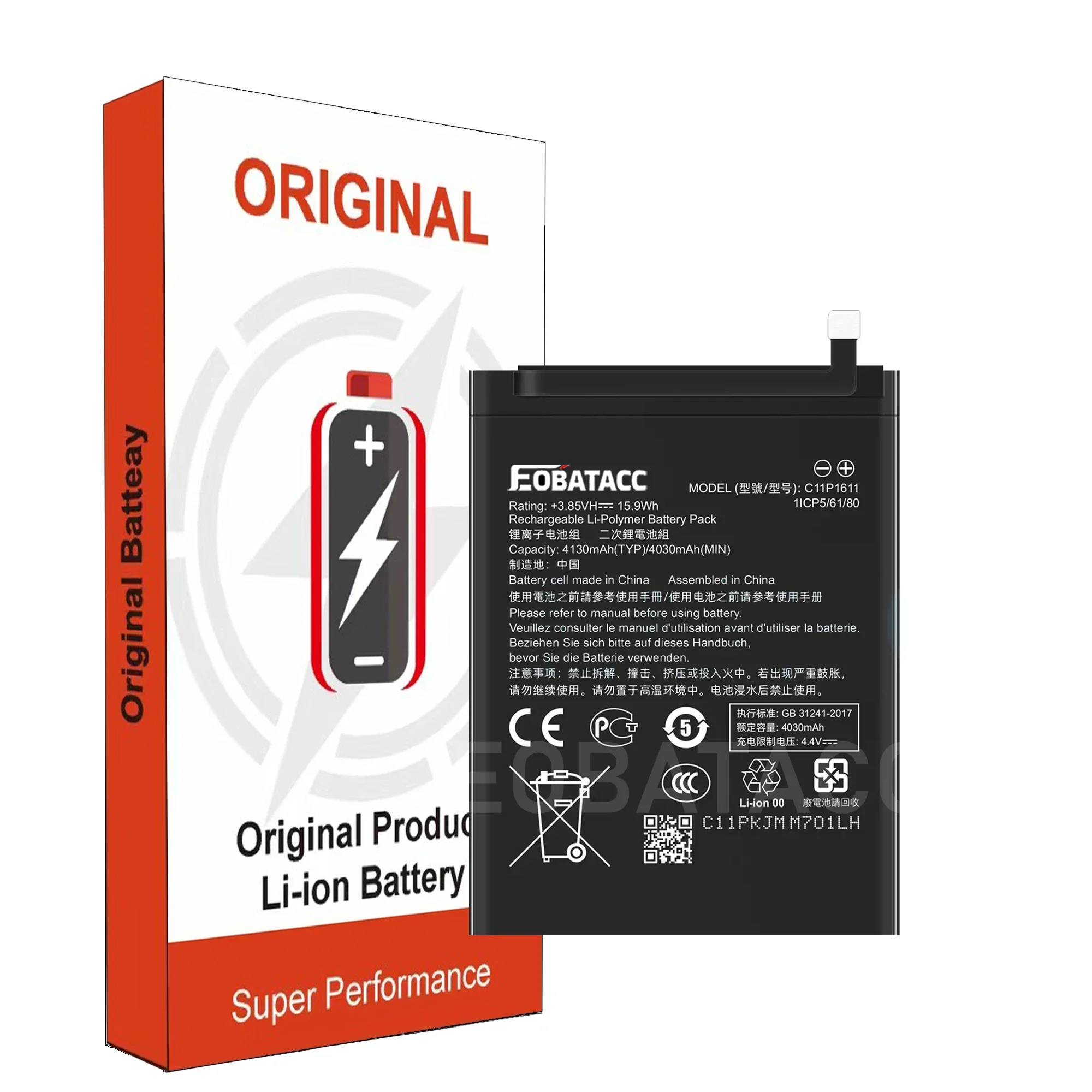 C11P1611 Аккумулятор 4130 мАч для ASUS Zenfone 3 Max Z3 ZC520TL ZB570TL X018DC X008DB PegASUS X008 X008D Аккумуляторы