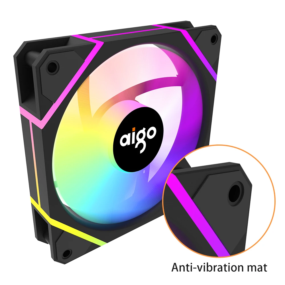 Кулер Aigo AM12 Rgb для ПК 120 мм 6 контактов 12 см