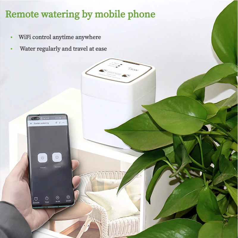 

2022 Intelligent Watering Timers WIFI Cellphone Remote Drip Device Smart Life Garden Automatic Irrigation System for Plant Lawn