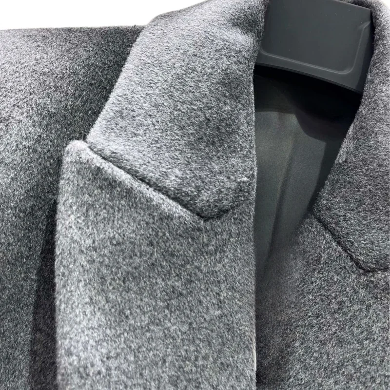 24новая верхняя одежда Новые пальто и куртки 90% шерсть Новое серое шерстяное Тренч