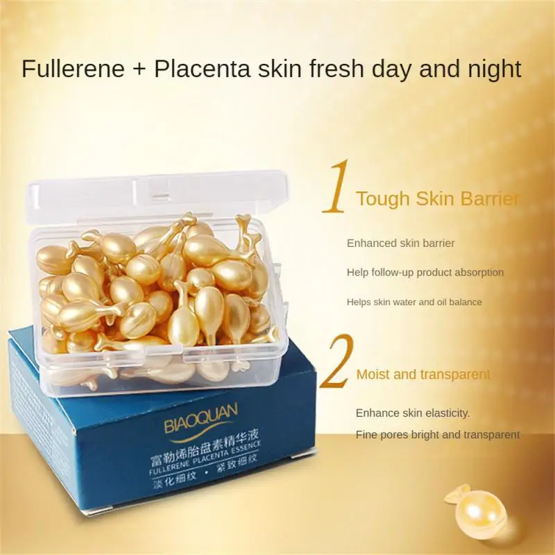 

BIAOQUAN Face Care Fullerene Placenta Essence Sheep Placenta Capsule Original Solution Compact Anti-wrinkle Anti-aging Hydrating