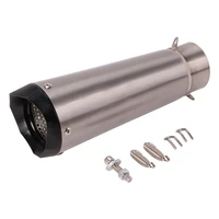 60mm motorcycle exhaust muffler tip titanium alloy universal silencer slip on moto accessories 265mm lenght escape vent pipe
