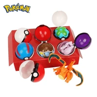 6pcsbox genuine 11 pokemon ball toy poke ball set deformable charizard action figure pvc model kids pokemon gift
