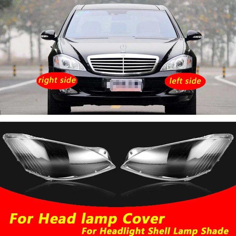 

Use For Benz W221 2006-2009 S-Class S300 E350 Transparent Headlamp Cover Lamp Shade Front Headlight Shell Lampshade Lens shell