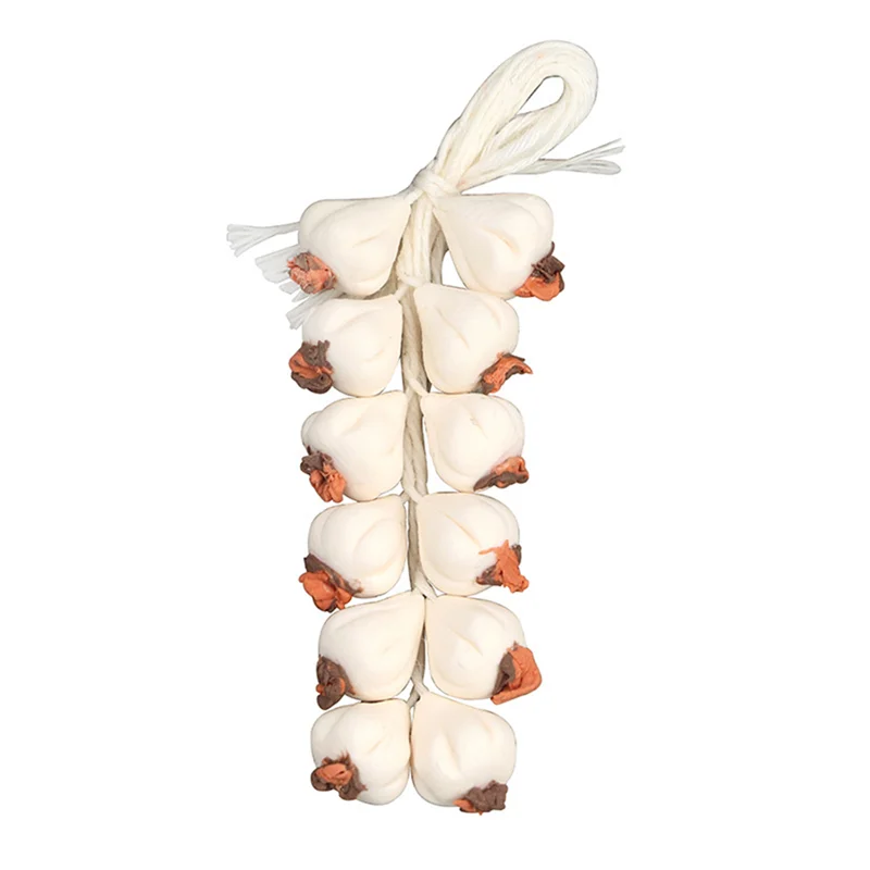 

1/12 Mini Whole String Garlic Realistic Handmade Clay Vegetables Dollhouse Miniatures Garlic for Doll Kitchen