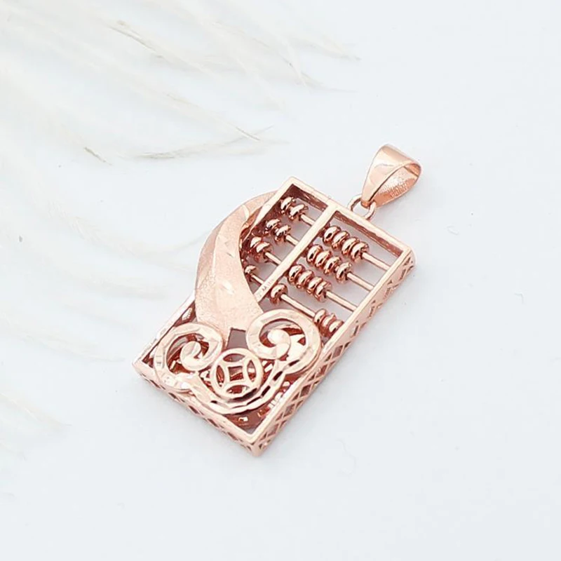 

Женское ожерелье из розового золота 585 пробы, с медной монеткой