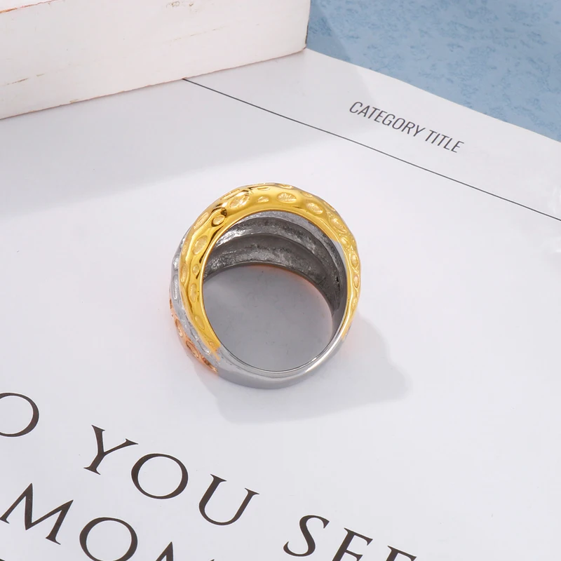 Кольца с сыром золотого цвета для женщин 3-слойные очаровательные женские кольца