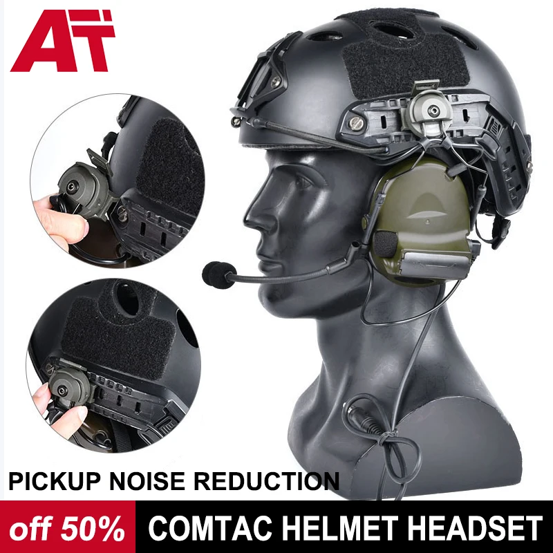 

Тактическая гарнитура для шлема с быстрым адаптером для шлема для страйкбола, охоты, стрельбы
