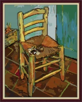 vincents chair with his pipe embroidery stamped cross stitch patterns kits printed canvas 11ct 14ct needlework cross stitch