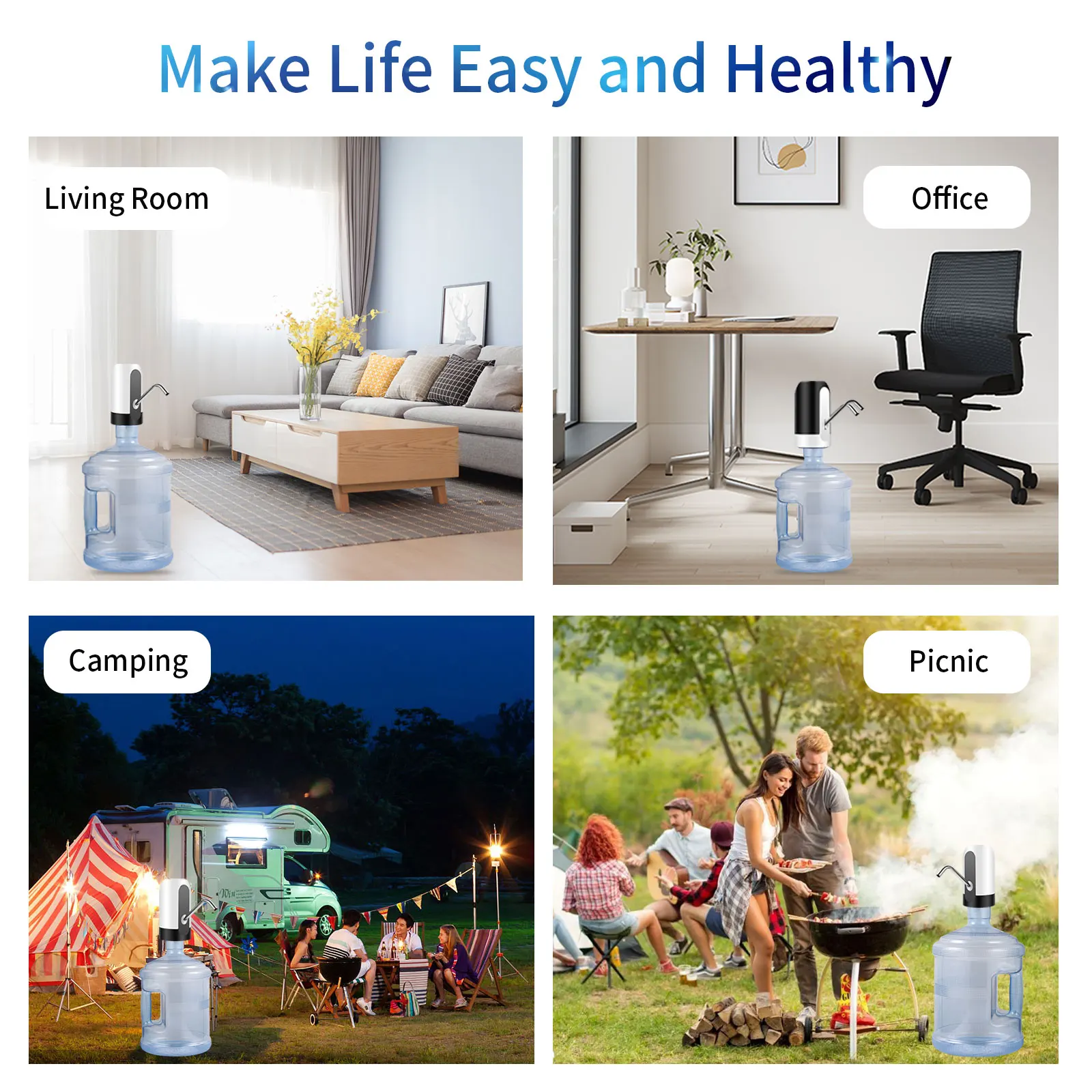 Электрический Водяной Насос Hipicok 19 Л С Usb-зарядкой Автоматический Портативный