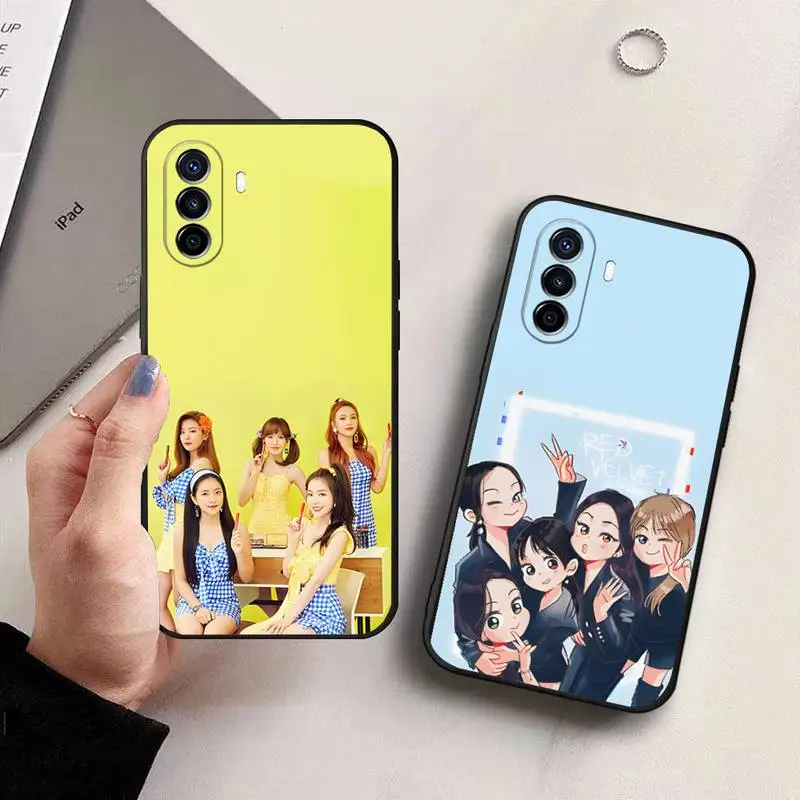 

Red Girl Group Velvet Phone Case For Huawei P50 Pro P30 P40 P10 P20 Plus Lite Psmart 2022 Y5 Y6 Y8s Y8p Silicone Cover