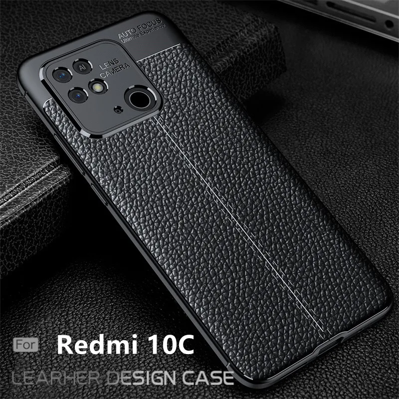 

For Xiaomi Redmi 10C Case Cover Redmi 10C 10 9C Note 11 Pro 11S 10S Poco X3 X4 Pro Mi 12 Pro TPU Soft Leather Fundas Redmi 10C