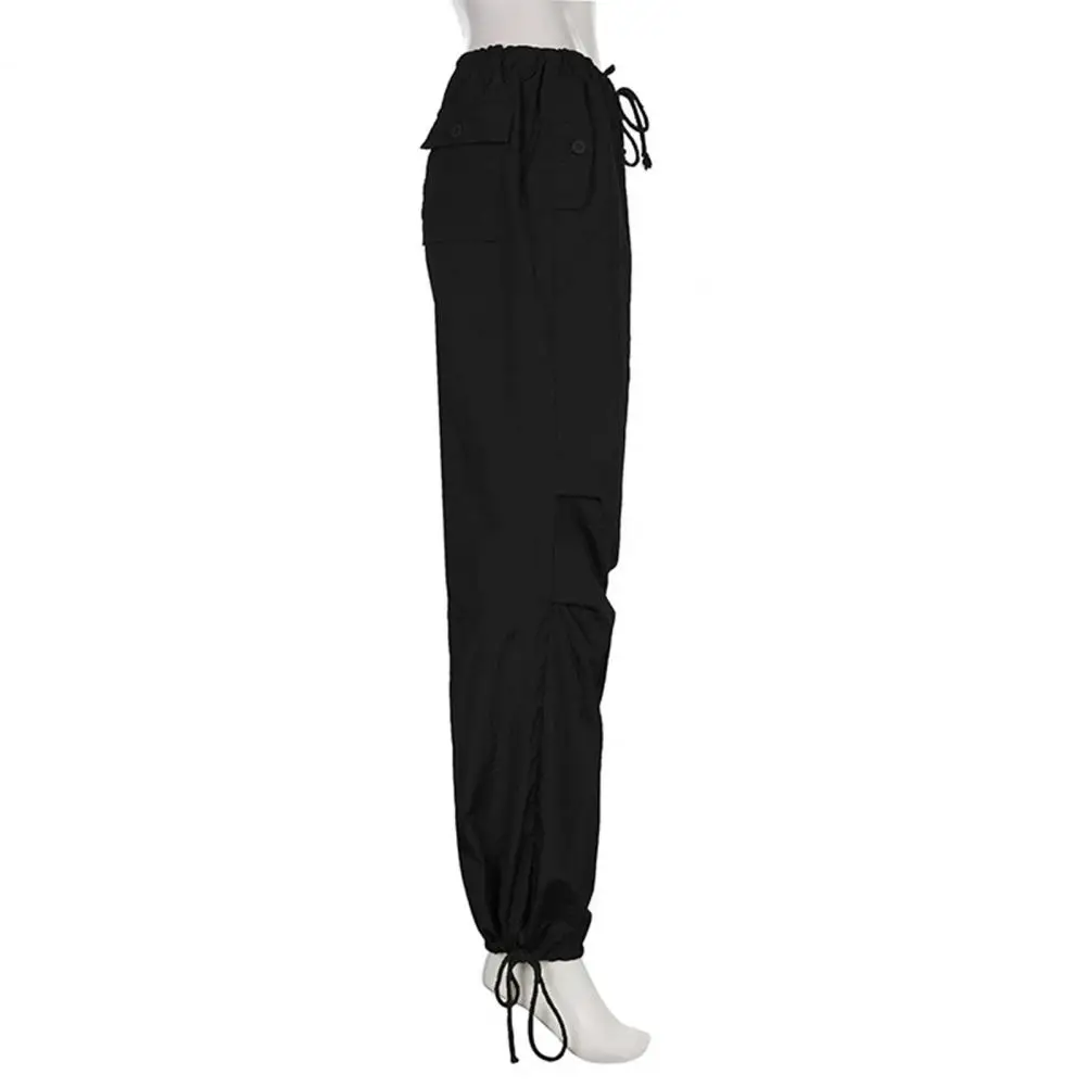 

Weaving Slacks Drawstring Ankle-Length Fitness Lady Loose Baggy Joggers Trousers Cargo Pants Streetwear
