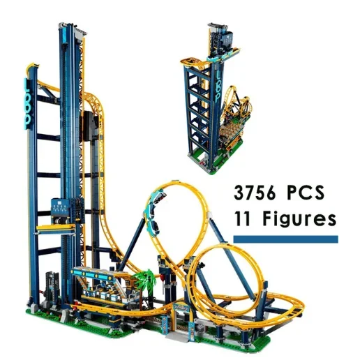 

3756pcs Loop Coaster Amusement Park Model Building Block Compatible 10303 10261 Bricks Kits Toys For Children Christmas Gift