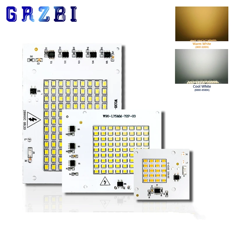 

LED Lamp Chip AC 220V-240V Flood Light Beads 10W 20W 30W 50W 100W SMD2835 DIY Outdoor Floodlight for Garden,Yard,Warehouse